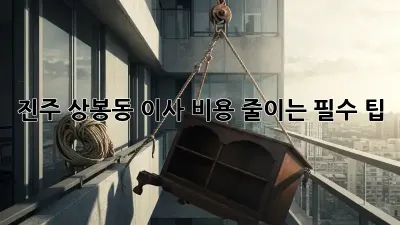 진주 상봉동 이사, 비용 줄이는 필수 팁!