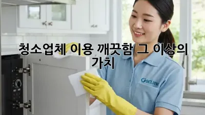 청소업체 이용, 깨끗함 그 이상의 가치!